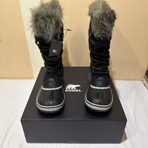 Sorel Joan of Arctic Quick-Lace Waterproof Boots Black/Quarry Women's Size 9